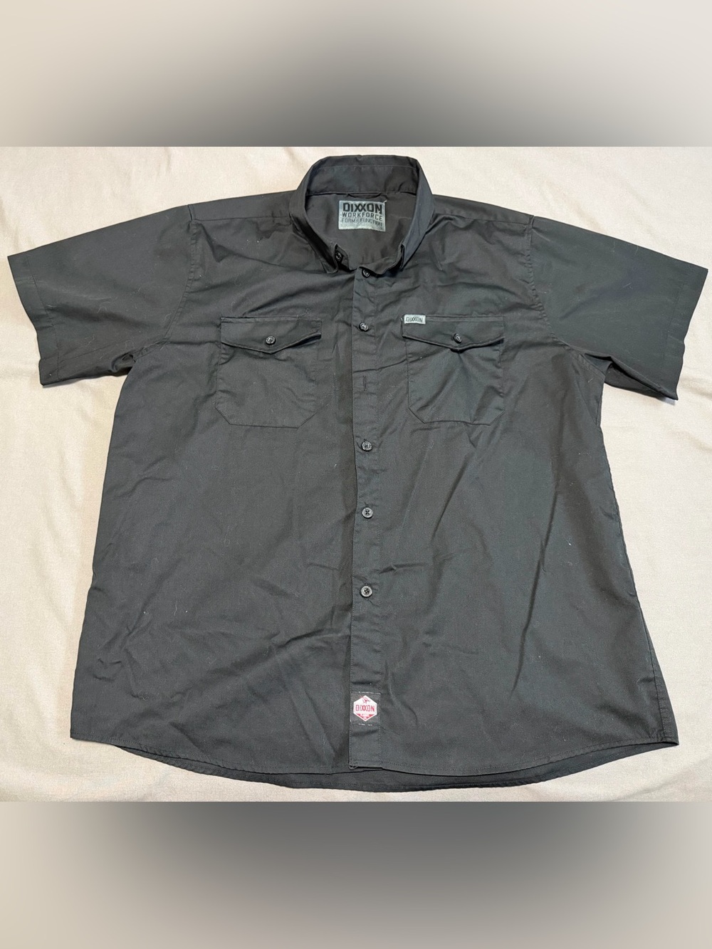 Dixxon Workforce Form & Function Shirt Mens 2XL Black Short Sleeve Work D-Tech